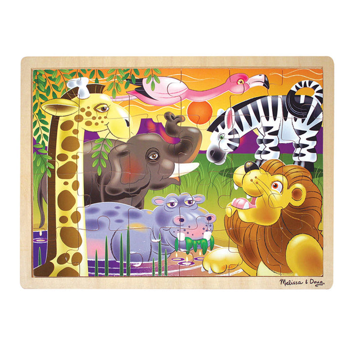 African Plains Wooden Jigsaw Puzzle - 24 Pieces A9
