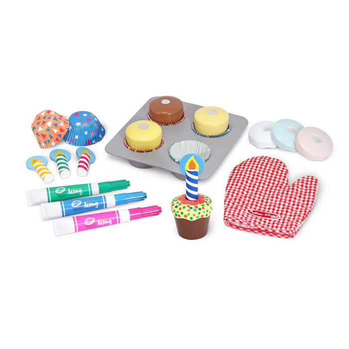Bake & Decorate Wooden Cupcake Play Set W8