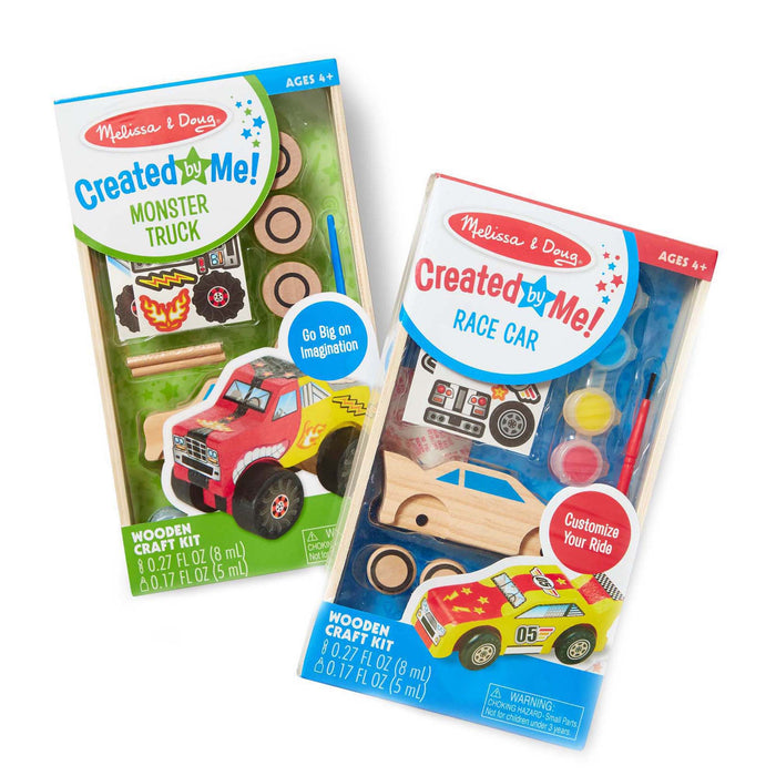 Created By Me!™ Vehicles Craft Kit 2-Pack: Race Car & Monster Truck M4