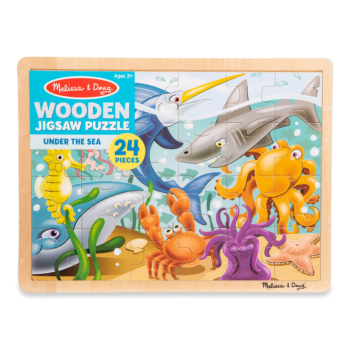 Wooden Jigsaw Puzzle - Under the Sea - 24 Pieces H9