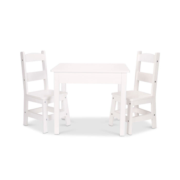 Wooden Table & Chairs - White G6
