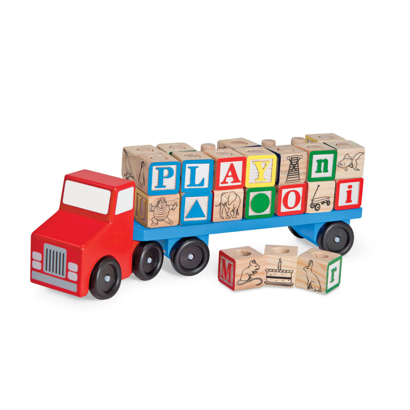 Alphabet Blocks Wooden Truck H8