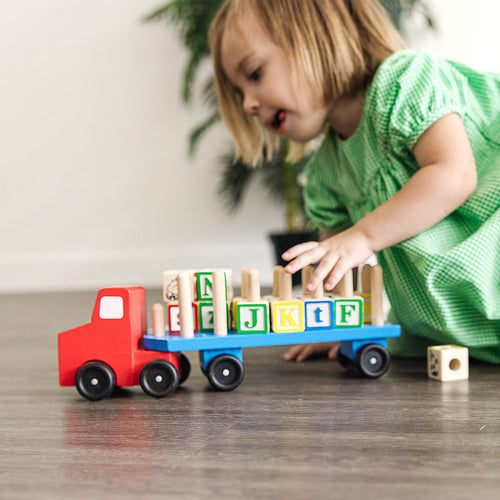 Alphabet Blocks Wooden Truck H8