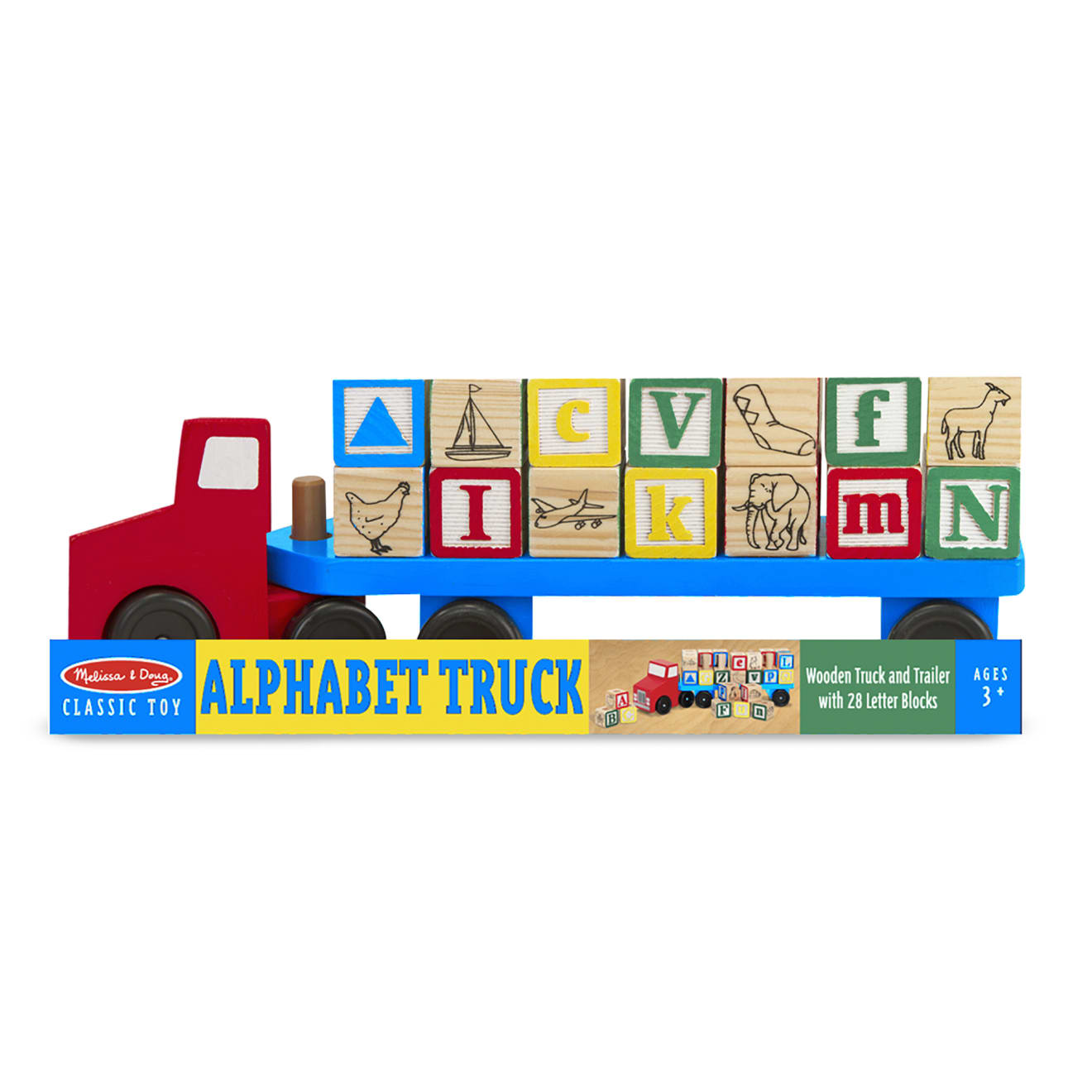 Alphabet Blocks Wooden Truck H8