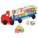 Alphabet Blocks Wooden Truck H8