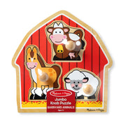Barnyard Animals Jumbo Knob Puzzle - 3 Pieces Q0