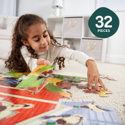 Busy Barn Shaped Floor Puzzle - 32 Pieces F4