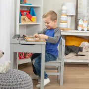 Child's Lift-Top Desk & Chair - Gray T5