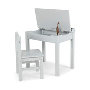 Child's Lift-Top Desk & Chair - Gray T5