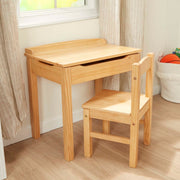 Child's Lift-Top Desk & Chair - Honey Y7