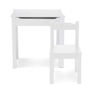 Child's Lift-Top Desk & Chair - White V8