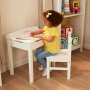 Child's Lift-Top Desk & Chair - White V8
