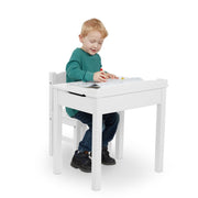 Child's Lift-Top Desk & Chair - White V8