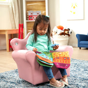Child’s Crown Armchair – Pink Faux Leather R6