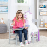 Child’s Wooden Chair Pair – Gray P2