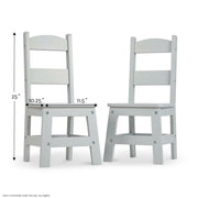 Child’s Wooden Chair Pair – Gray P2