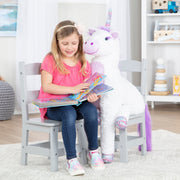 Child’s Wooden Chair Pair – Gray P2