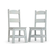 Child’s Wooden Chair Pair – Gray P2
