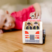 Classic Wooden Fire Truck Play Set Q6