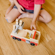 Classic Wooden Fire Truck Play Set Q6