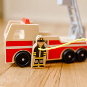 Classic Wooden Fire Truck Play Set Q6