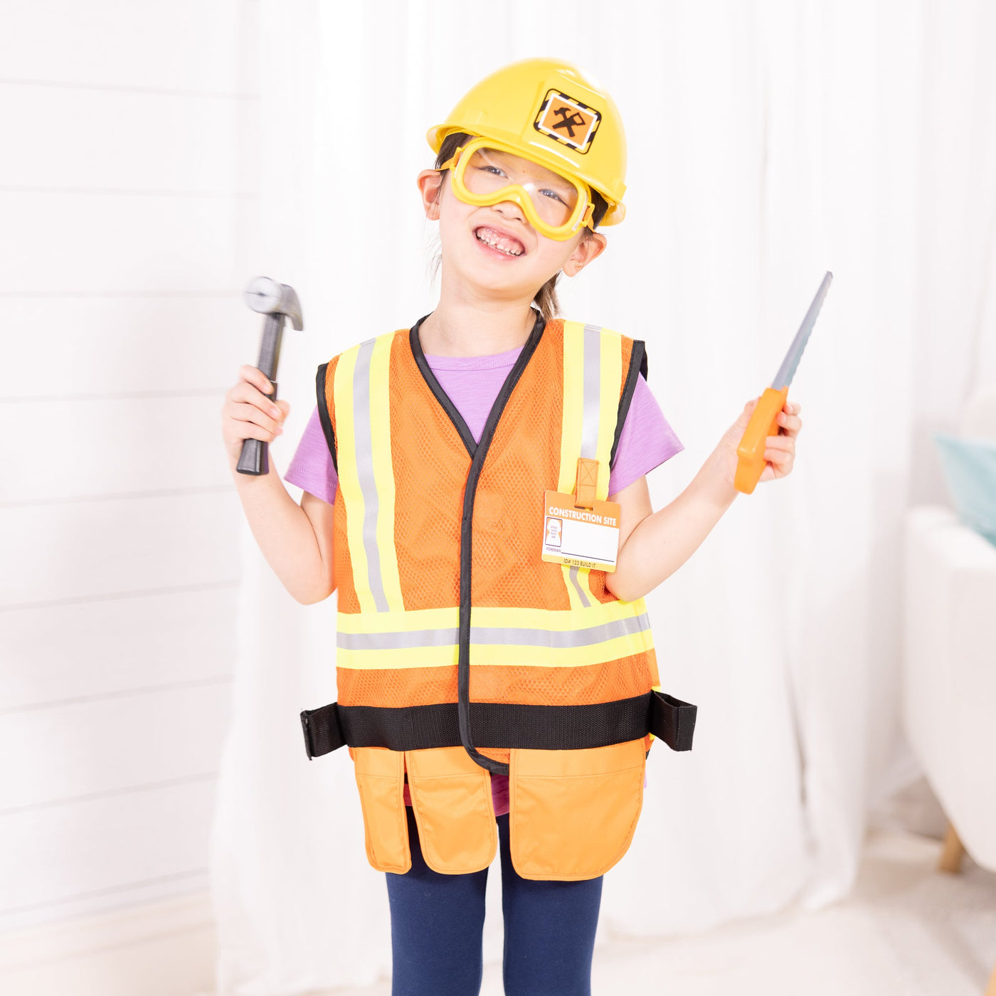 Construction Worker Costume Role Play Set R1