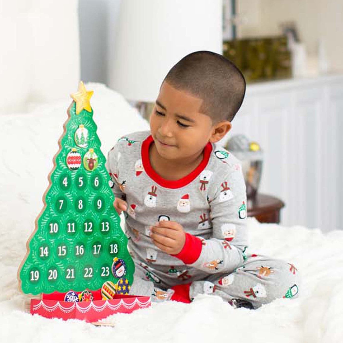 Countdown to Christmas Wooden Seasonal Calendar N1