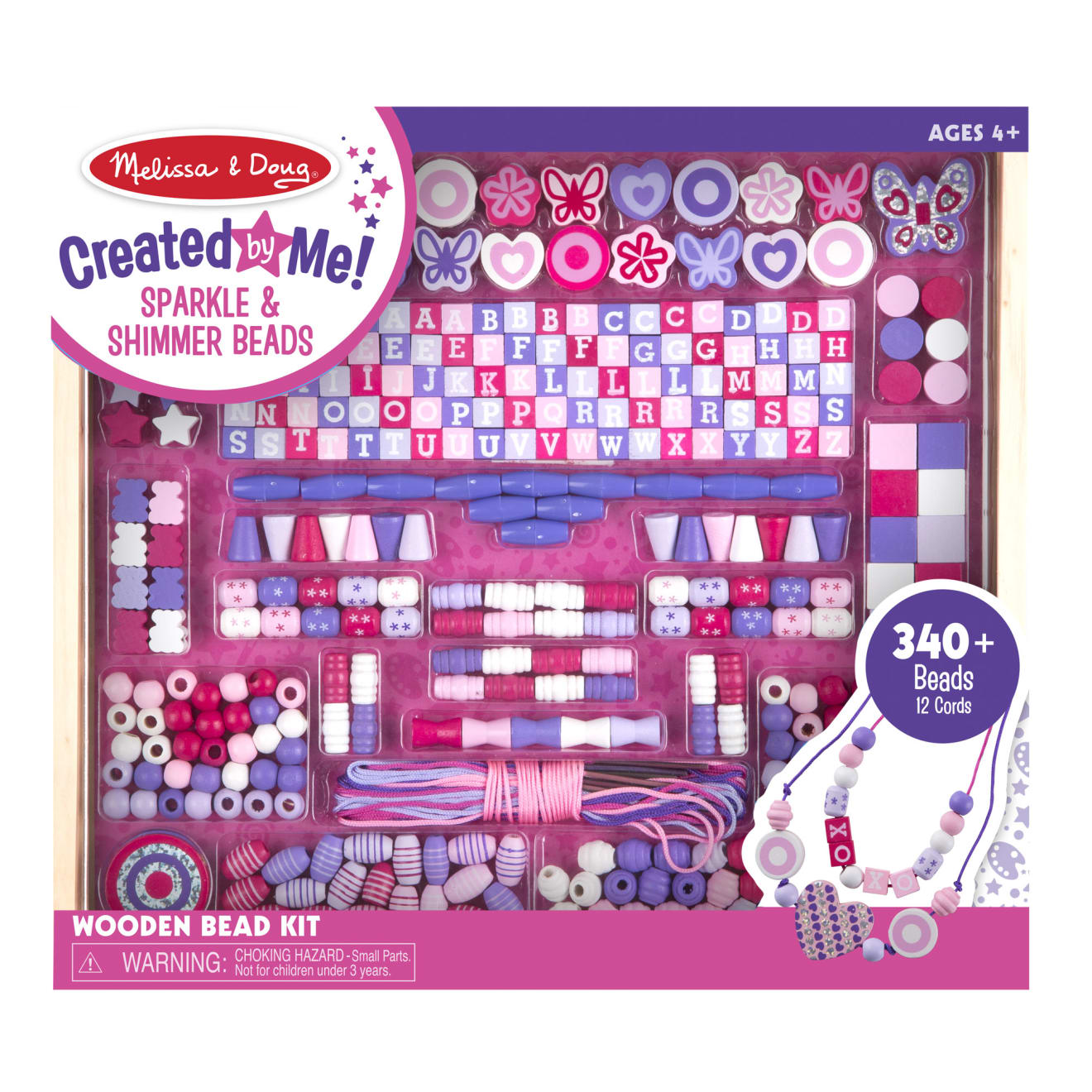 Created by Me! Sparkle & Shimmer Beads Wooden Bead Kit G3
