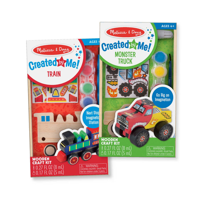 Created by Me!™ Vehicles Craft Kit 2-Pack: Monster Truck, Train A7