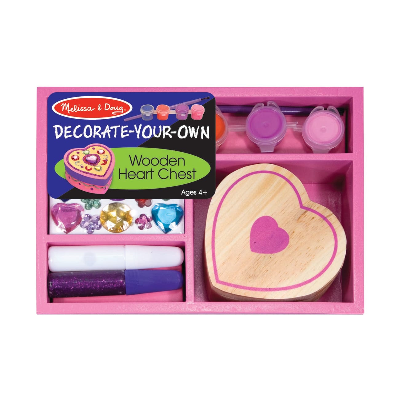 Decorate-Your-Own Wooden Heart Box H8