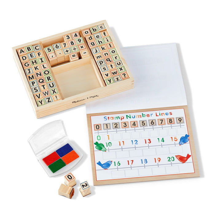Deluxe Wooden Stamp Set - ABCs 123s I2