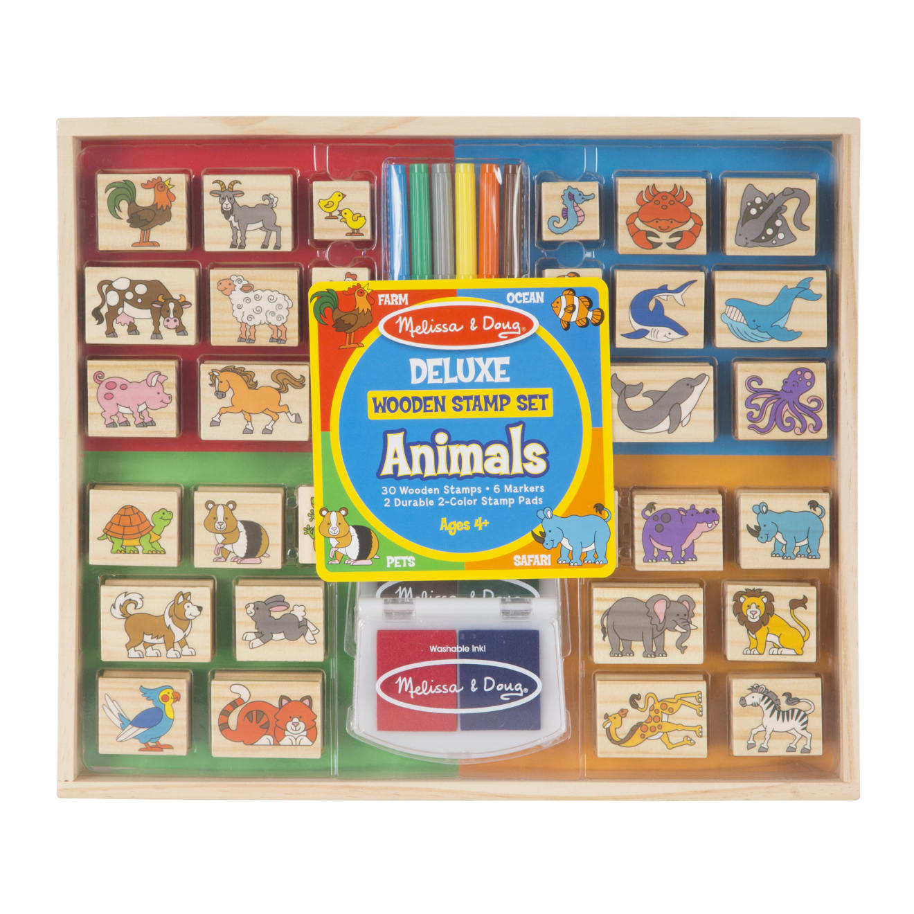 Deluxe Wooden Stamp Set - Animals Z9