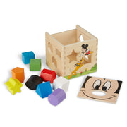 Disney Mickey Mouse & Friends Wooden Shape Sorting Cube D8