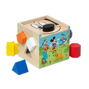 Disney Mickey Mouse & Friends Wooden Shape Sorting Cube H1