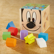 Disney Mickey Mouse & Friends Wooden Shape Sorting Cube H1