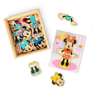 Disney Minnie Mouse Wooden Mix & Match Dress-Up Puzzle Z0
