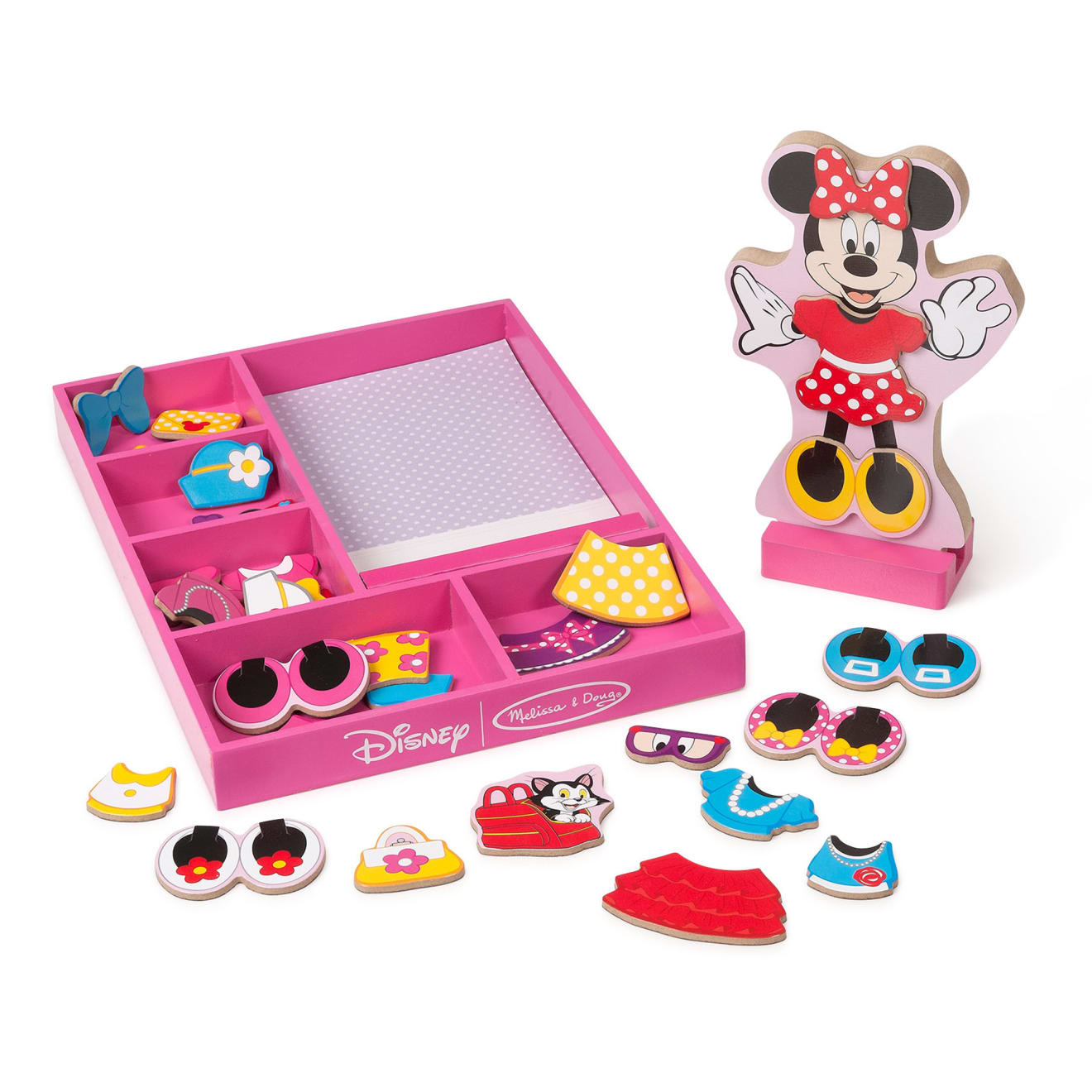Disney Minnie Wooden Magnetic Dress-Up L6