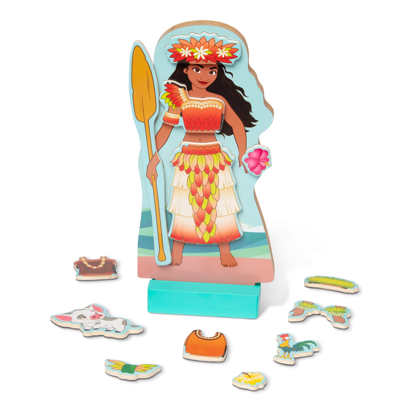 Disney Moana Wooden Magnetic Dress-Up Play Set V9
