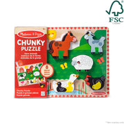 Farm Animals Chunky Puzzle - 8 Pieces B0