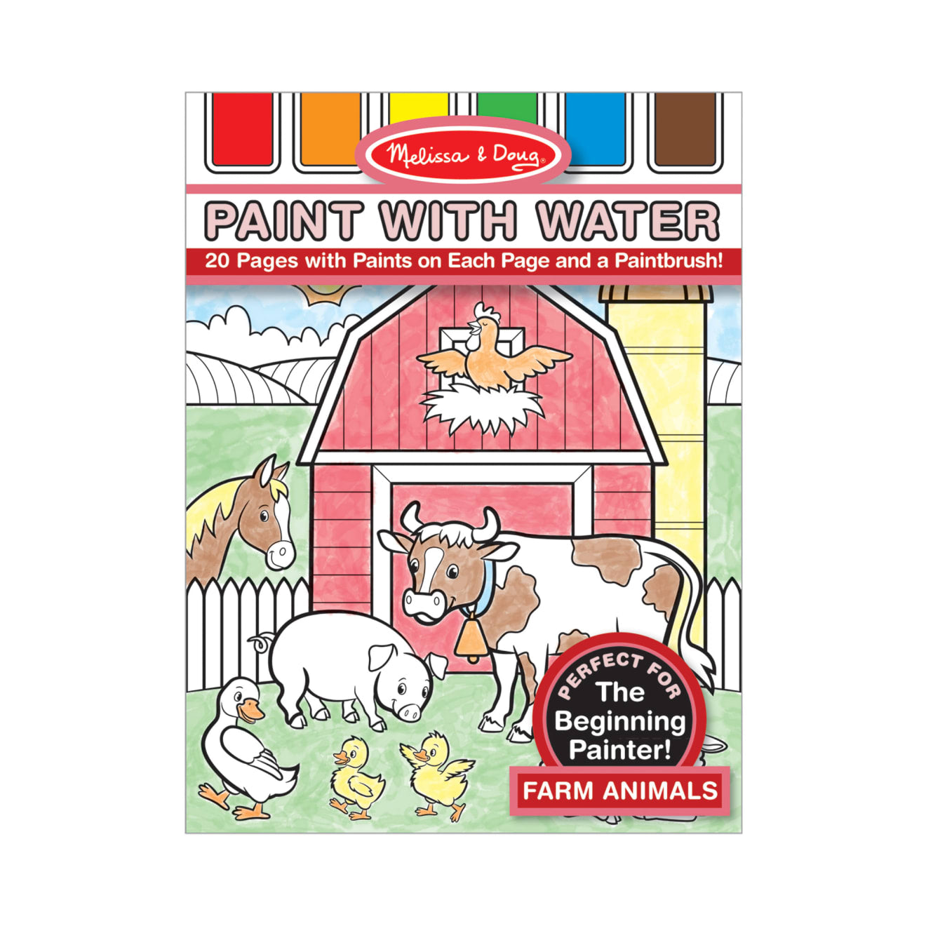 Farm Animals Paint with Water Kids' Art Pad I9