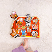 Farm Friends Jumbo Peg Puzzle - 8 Pieces N5