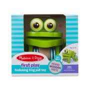 First Play Frolicking Frog Wooden Pull Toy Q8