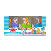 First Play Wooden Rocking Farm Animals Pull Train K9