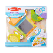 First Play Wooden Touch and Feel Puzzle Peek-a-Boo Pets With Mirror N3