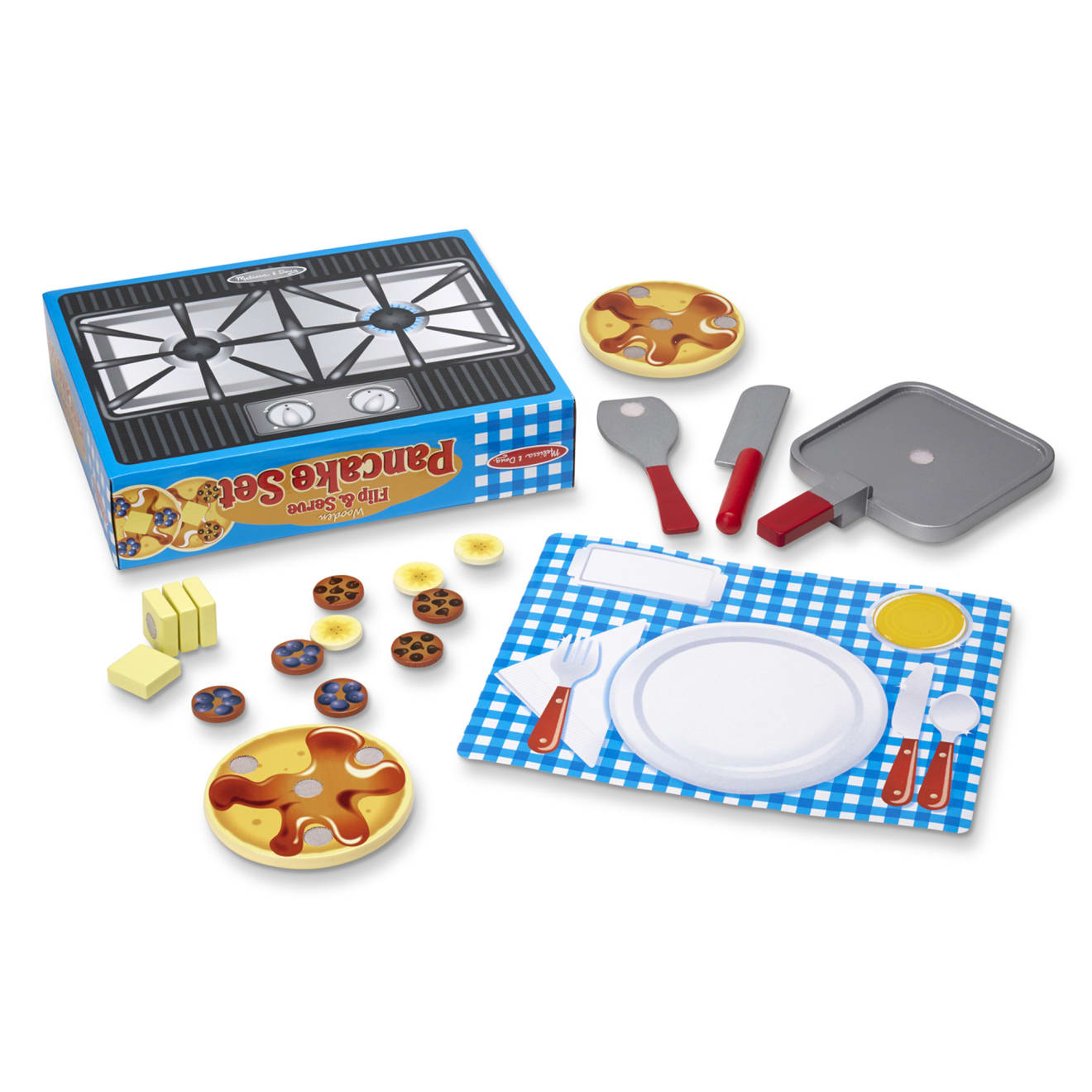 Flip & Serve Pancake Set - Wooden Play Food V5