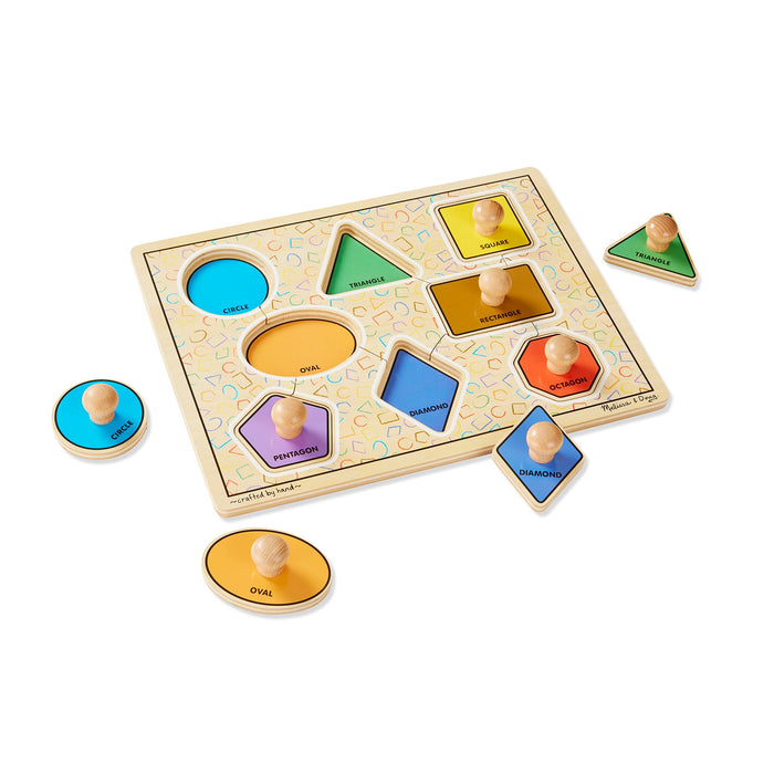 Geometric Shapes Deluxe Jumbo Peg Puzzle - 8 Pieces H8