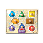 Geometric Shapes Deluxe Jumbo Peg Puzzle - 8 Pieces H8