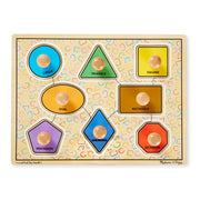 Geometric Shapes Deluxe Jumbo Peg Puzzle - 8 Pieces H8