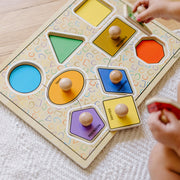 Geometric Shapes Deluxe Jumbo Peg Puzzle - 8 Pieces H8