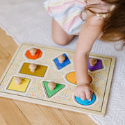Geometric Shapes Deluxe Jumbo Peg Puzzle - 8 Pieces H8